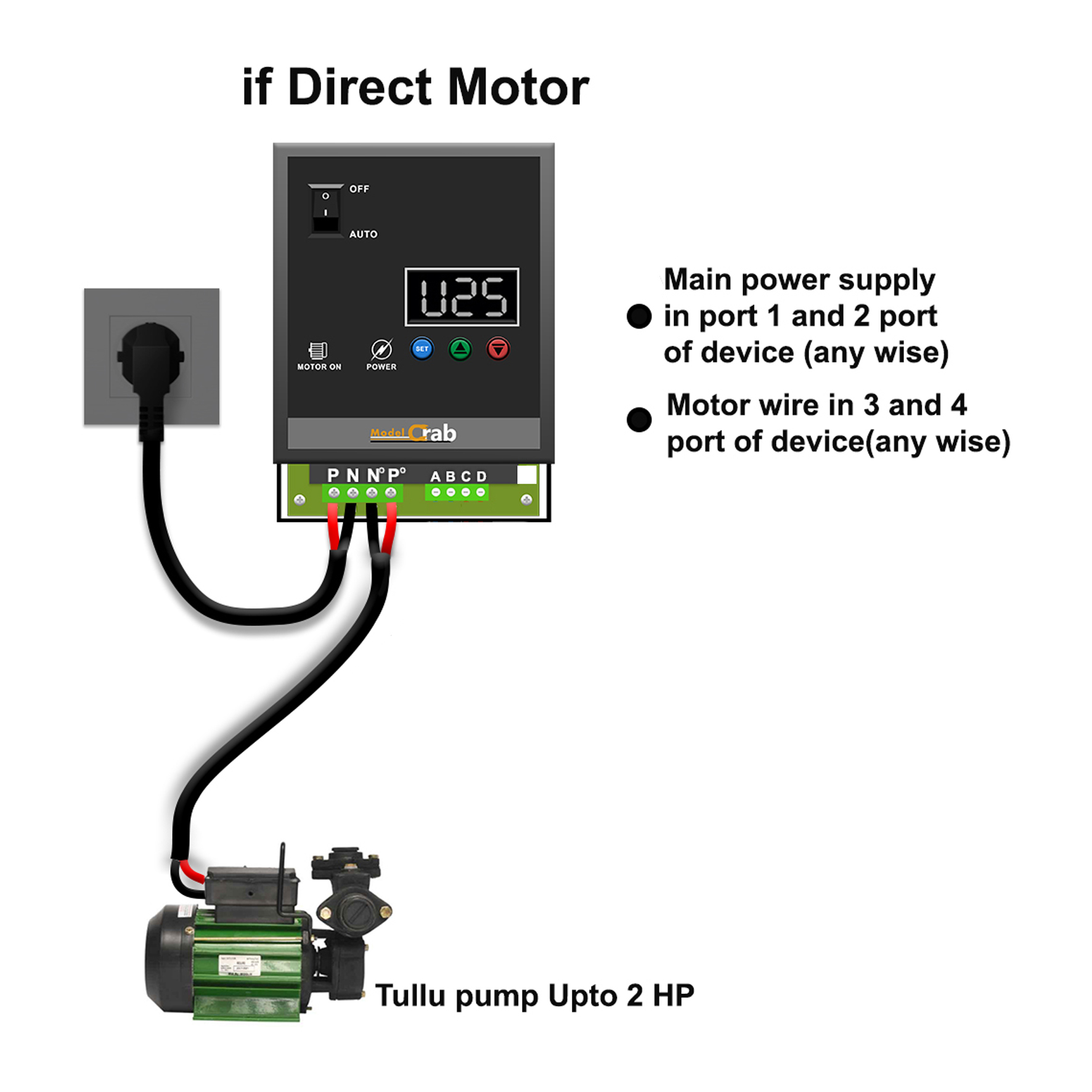 direct motor water level controller with direct motor